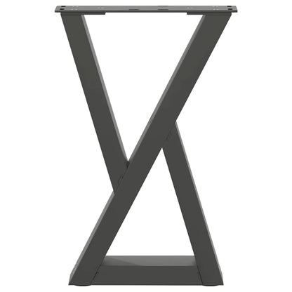 Anthracite Steel Coffee Table Legs 2pcs, Adjustable 28x(42-43.3)cm