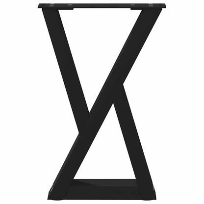 Black Steel Coffee Table Legs - 2 pcs, Adjustable 38x(42-43.3) cm