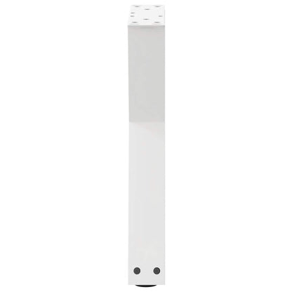 White Steel Coffee Table Legs, 2 Pcs, Adjustable Height 38x(42-43.3) cm