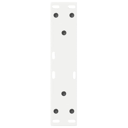 White Steel Coffee Table Legs, 2 Pcs, Adjustable Height 38x(42-43.3) cm