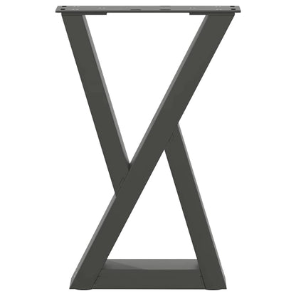 Anthracite Steel Coffee Table Legs 2 pcs Adjustable 38x(42-43.3) cm