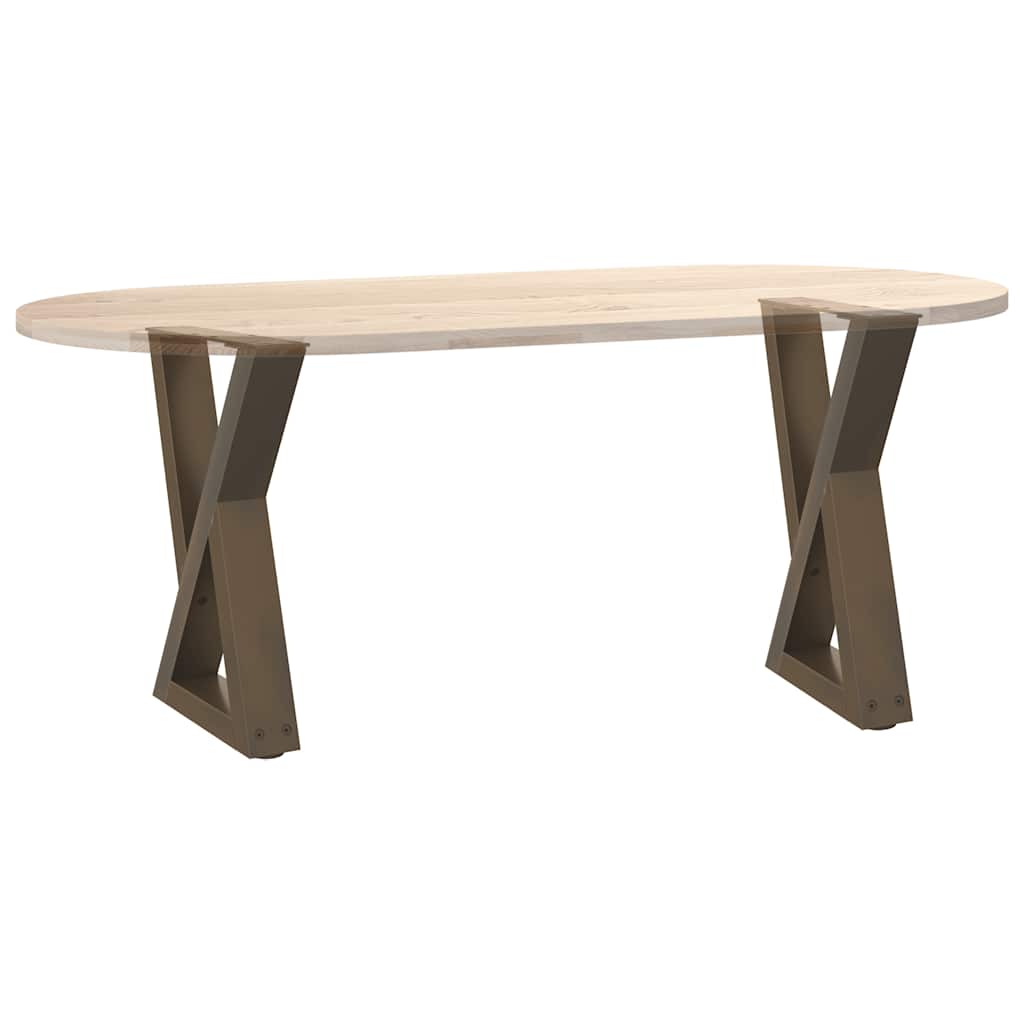 Natural Steel Coffee Table Legs 2 pcs, Adjustable 38x(42-43.3) cm