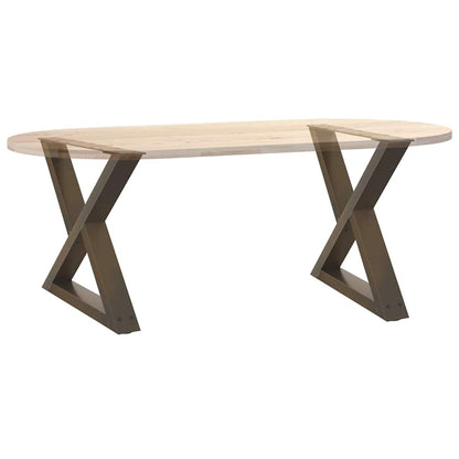 Natural Steel Coffee Table Legs, 2 Pcs, Adjustable 50x(42-43.3) cm