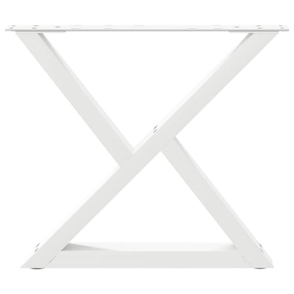 White Steel Coffee Table Legs, 2 Pcs, Adjustable 42-43.3 cm, 60 cm