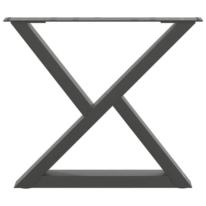 Anthracite Steel Coffee Table Legs 2pcs 60x(42-43.3) cm Adjustable