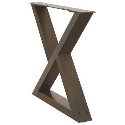 Natural Steel Coffee Table Legs, 2 Pcs, Adjustable (42-43.3cm)