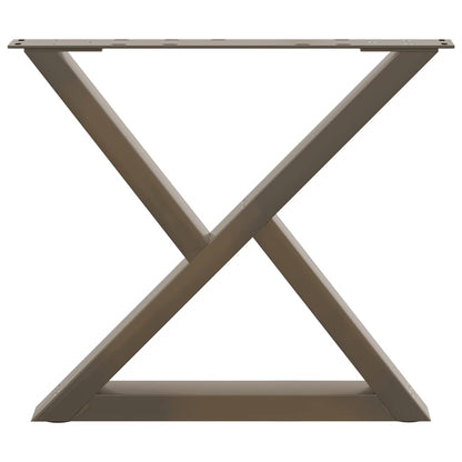 Natural Steel Coffee Table Legs, 2 Pcs, Adjustable (42-43.3cm)