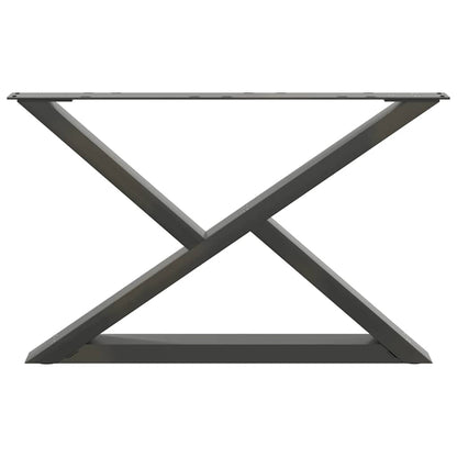 Anthracite Steel Coffee Table Legs 2 pcs - Adjustable Height 70 cm