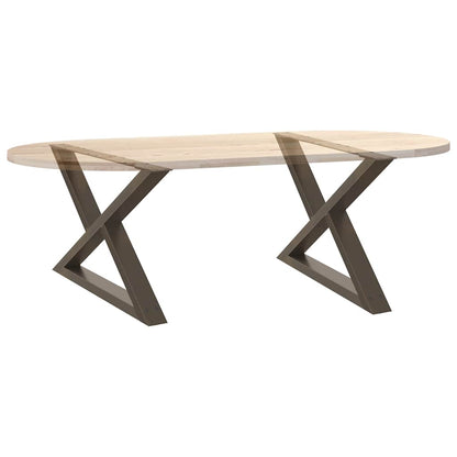 Natural Steel Coffee Table Legs, 2pcs, Adjustable Height, 70cm