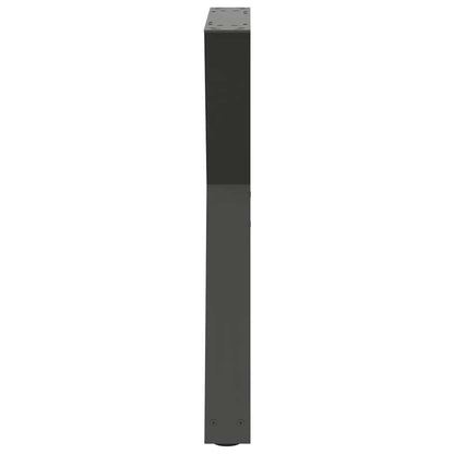 Anthracite Steel Dining Table Legs 2 pcs, Adjustable 50x(72-73.3)cm