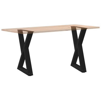 Black Steel Dining Table Legs 2pcs, Adjustable 60x(72-73.3) cm