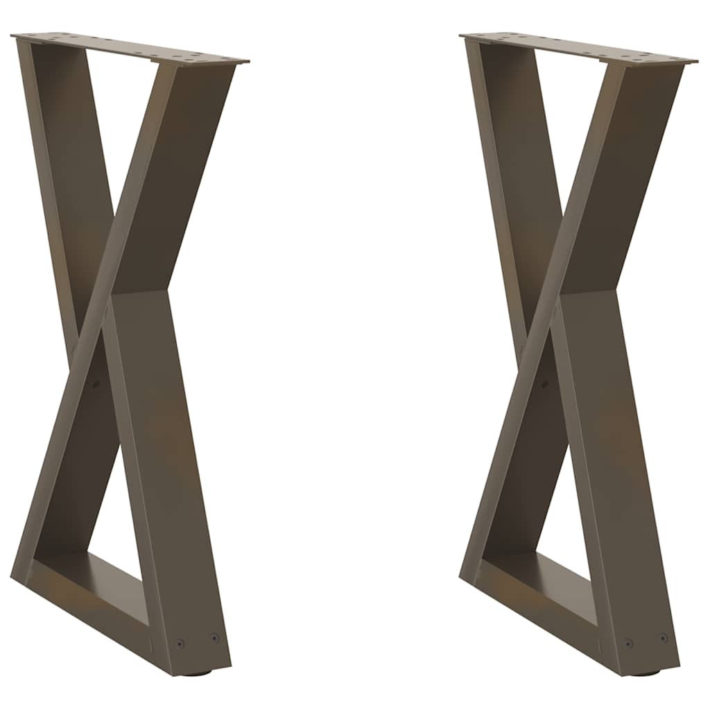 Natural Steel Dining Table Legs, 2 pcs, Adjustable 60x(72-73.3) cm