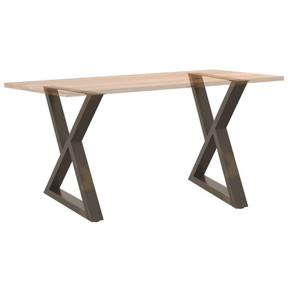 Natural Steel Dining Table Legs 2pcs, Adjustable Height 80cm