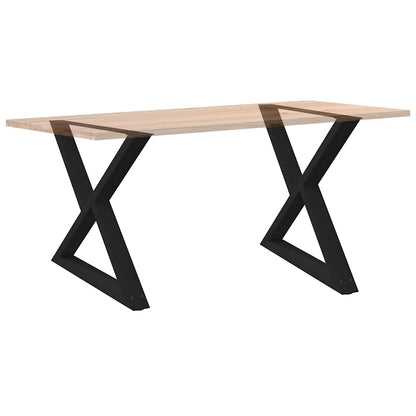Black Steel Dining Table Legs, Adjustable Height 90cm - Set of 2