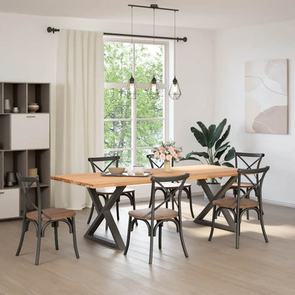 White Steel Dining Table Legs, 2 pcs, Adjustable Height 90 cm