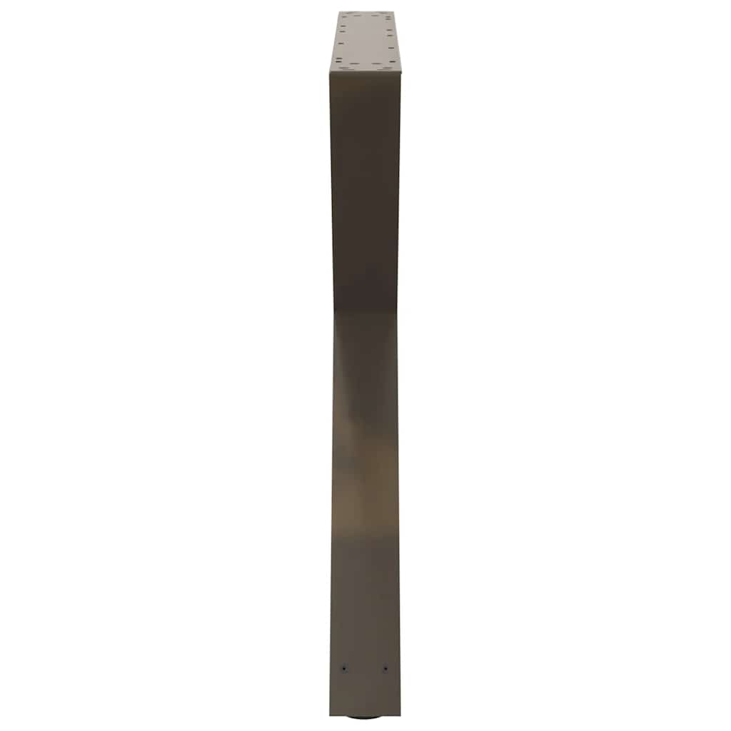 Natural Steel Dining Table Legs 2pcs Adjustable Height 90x72-73.3 cm