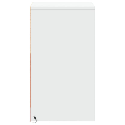 White Engineered Wood LED Bedside Cabinets - Set of 2