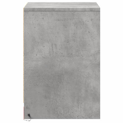 Concrete Grey LED Bedside Cabinets 2 pcs - Engineered Wood