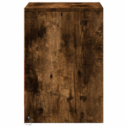 Smoked Oak Bedside Cabinets with LED Lights - Set of 2