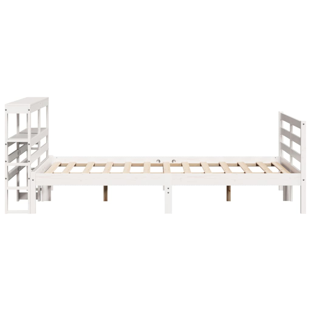 Bed Frame without Mattress White 140x200 cm Solid Wood Pine