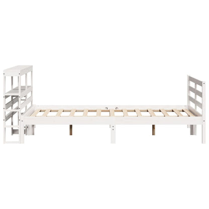 Bed Frame without Mattress White 140x200 cm Solid Wood Pine