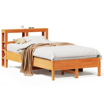 Bed Frame without Mattress Wax Brown 75x190 cm Small Single Solid Wood Pine