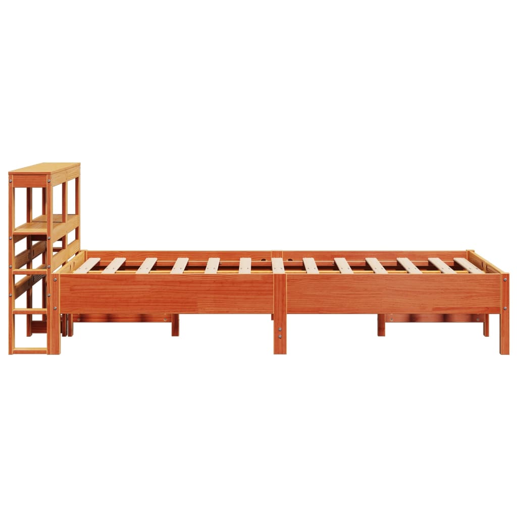 Bed Frame without Mattress Wax Brown 75x190 cm Small Single Solid Wood Pine