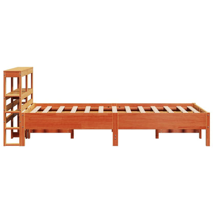 Bed Frame without Mattress Wax Brown 75x190 cm Small Single Solid Wood Pine