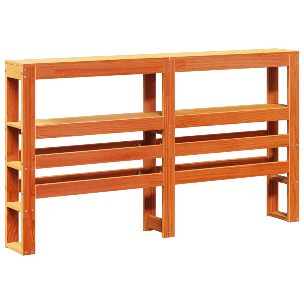 Bed Frame without Mattress Wax Brown 120x190 cm Small Double Solid Wood Pine