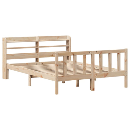 Bed Frame without Mattress 140x200 cm Solid Wood Pine