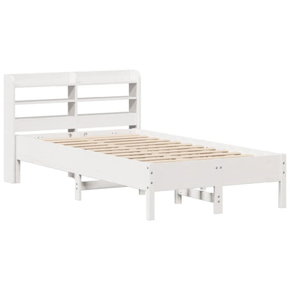Bed Frame without Mattress White 75x190 cm Small Single Solid Wood Pine