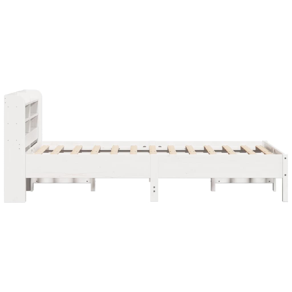 Bed Frame without Mattress White 75x190 cm Small Single Solid Wood Pine