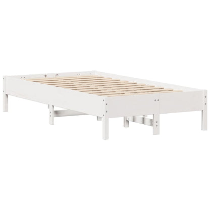 Bed Frame without Mattress White 75x190 cm Small Single Solid Wood Pine