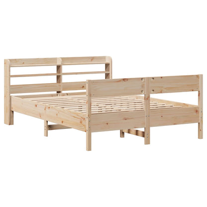 Bed Frame without Mattress 150x200 cm King Size Solid Wood Pine