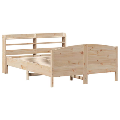 Bed Frame without Mattress 135x190 cm Double Solid Wood Pine
