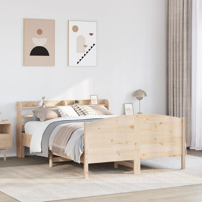 Bed Frame without Mattress 135x190 cm Double Solid Wood Pine