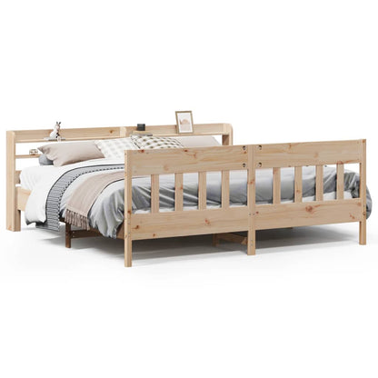 Bed Frame without Mattress 180x200 cm Super King Solid Wood Pine