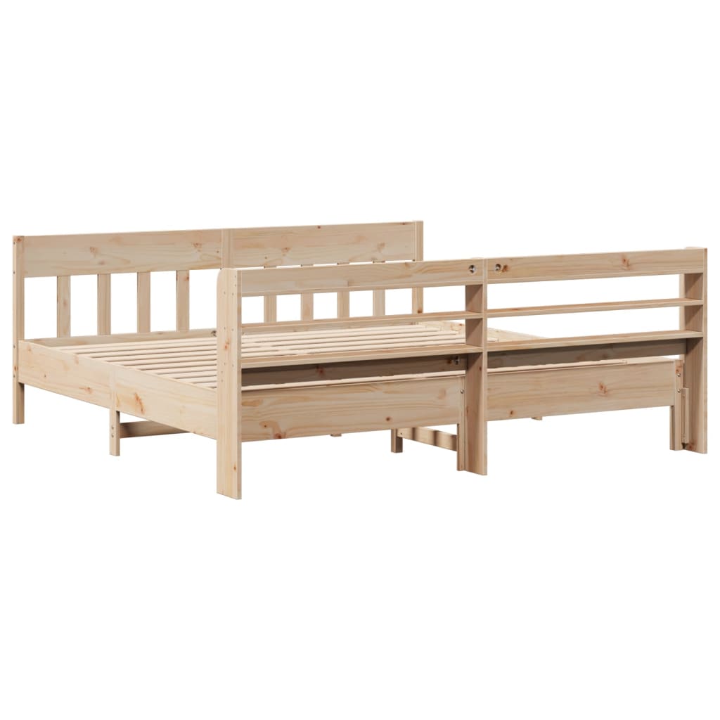 Bed Frame without Mattress 180x200 cm Super King Solid Wood Pine