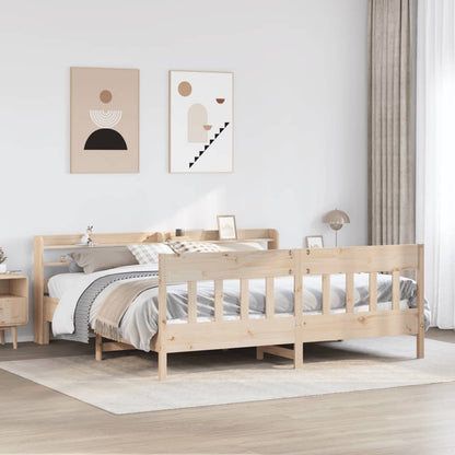 Bed Frame without Mattress 180x200 cm Super King Solid Wood Pine