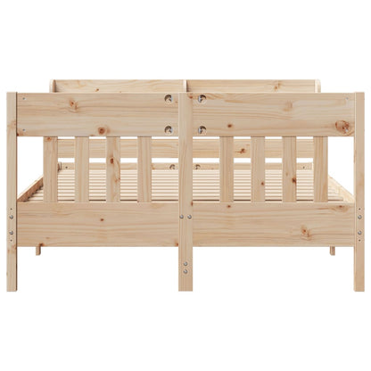 Bed Frame without Mattress 140x200 cm Solid Wood Pine