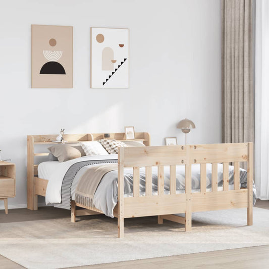 Bed Frame without Mattress 140x200 cm Solid Wood Pine