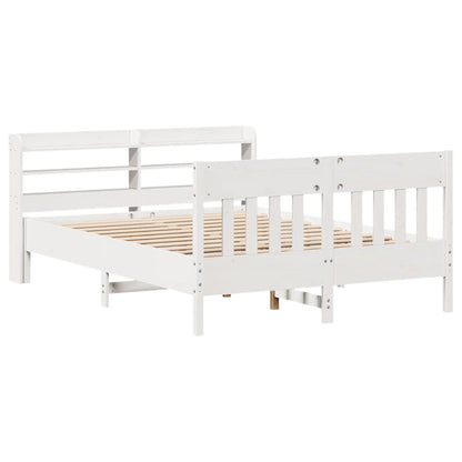 Bed Frame without Mattress White 120x190 cm Small Double Solid Wood Pine
