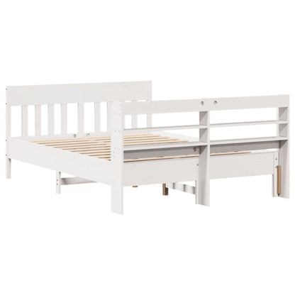 Bed Frame without Mattress White 120x190 cm Small Double Solid Wood Pine