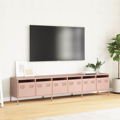 TV Cabinet Pink 202x39x43.5 cm Cold-rolled Steel