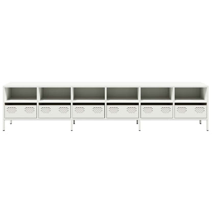 TV Cabinet White 202x39x43.5 cm Cold-rolled Steel