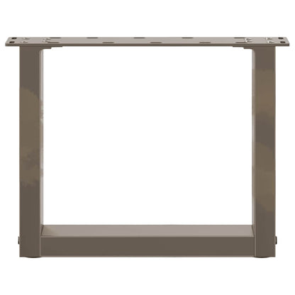 Natural Steel U-Shaped Coffee Table Legs, 2 Pcs, Adjustable 40x30 cm