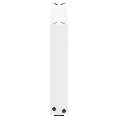 White Steel U-Shaped Coffee Table Legs, 2pcs, Adjustable 50x(30-31)cm