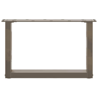 Natural Steel U-Shaped Coffee Table Legs 2 Pcs, 50x(30-31) cm