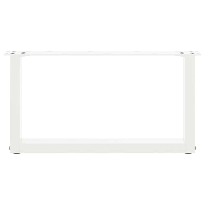 White U-Shaped Steel Coffee Table Legs, 2 pcs, 60x30-31 cm