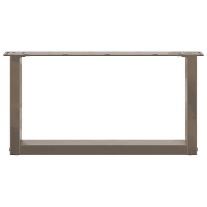 U-Shaped Natural Steel Coffee Table Legs, 2 Pcs, 60x(30-31) cm
